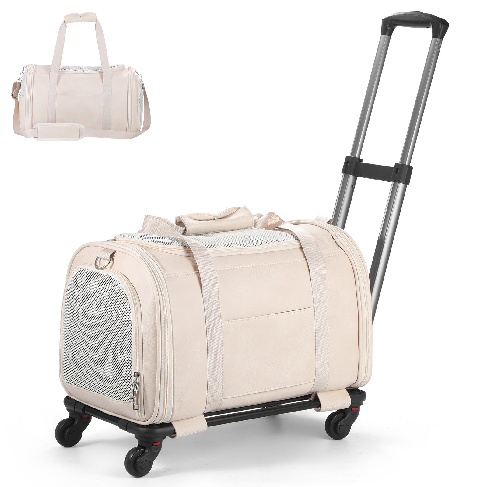 Pet Carrier with Wheels, Airline Approved Travel Bag