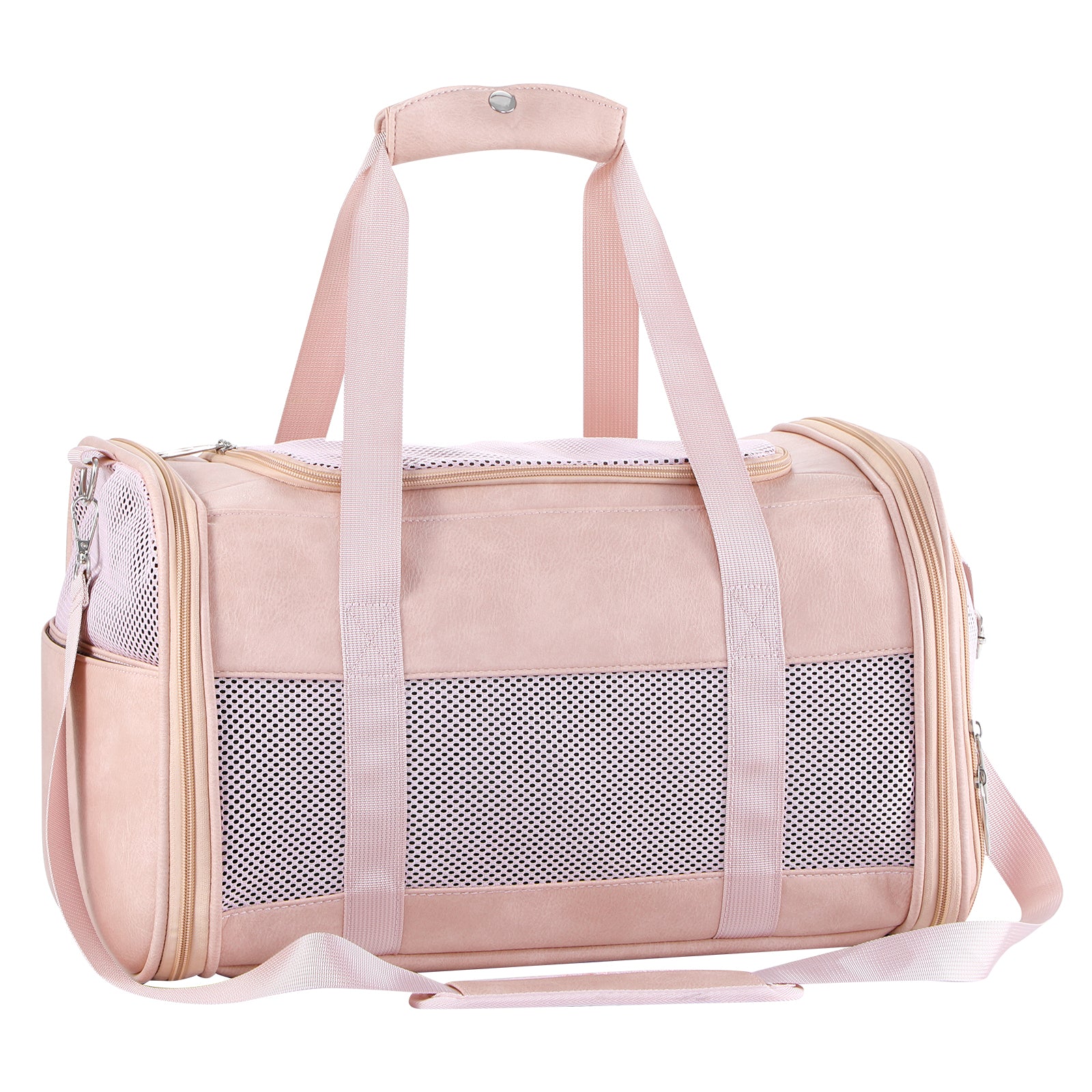 Fashion Leather Dog Carrier, Airline Approved Cat Carrier Soft Sided Pet Bag Carrier Purse