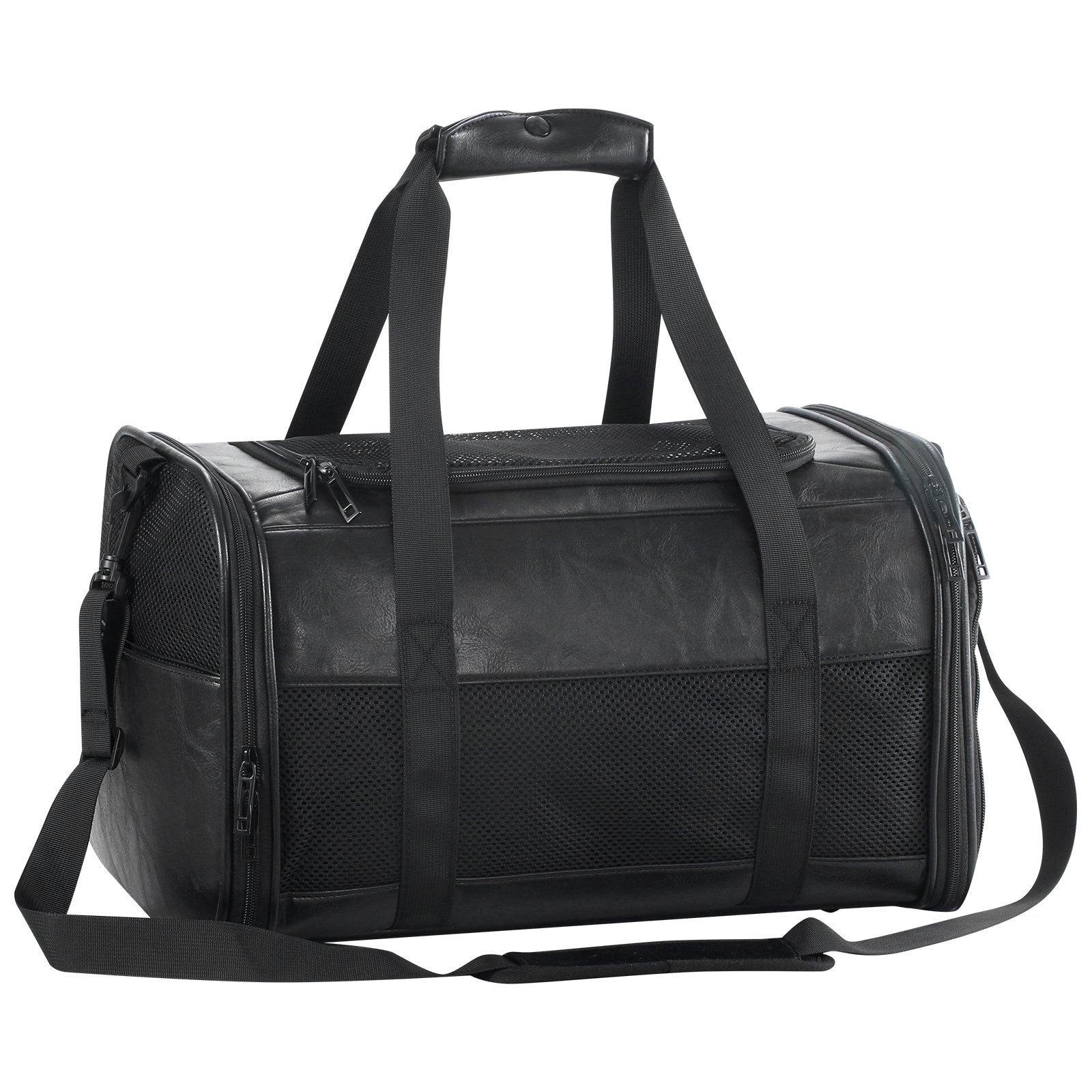 Fashion Leather Dog Carrier, Airline Approved Cat Carrier Soft Sided Pet Bag Carrier Purse