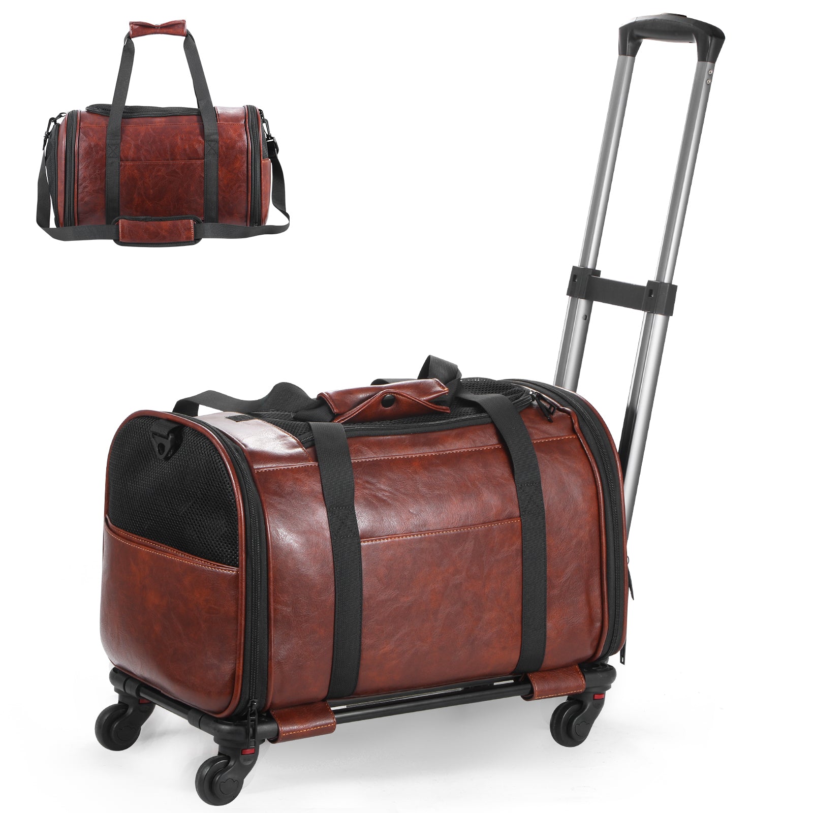 Pet Carrier with Wheels, Airline Approved Travel Bag
