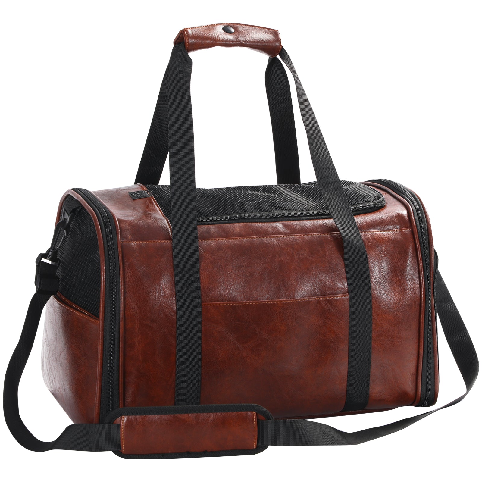 Fashion Leather Dog Carrier Cat Carrier Airline Approved Pet Carrier