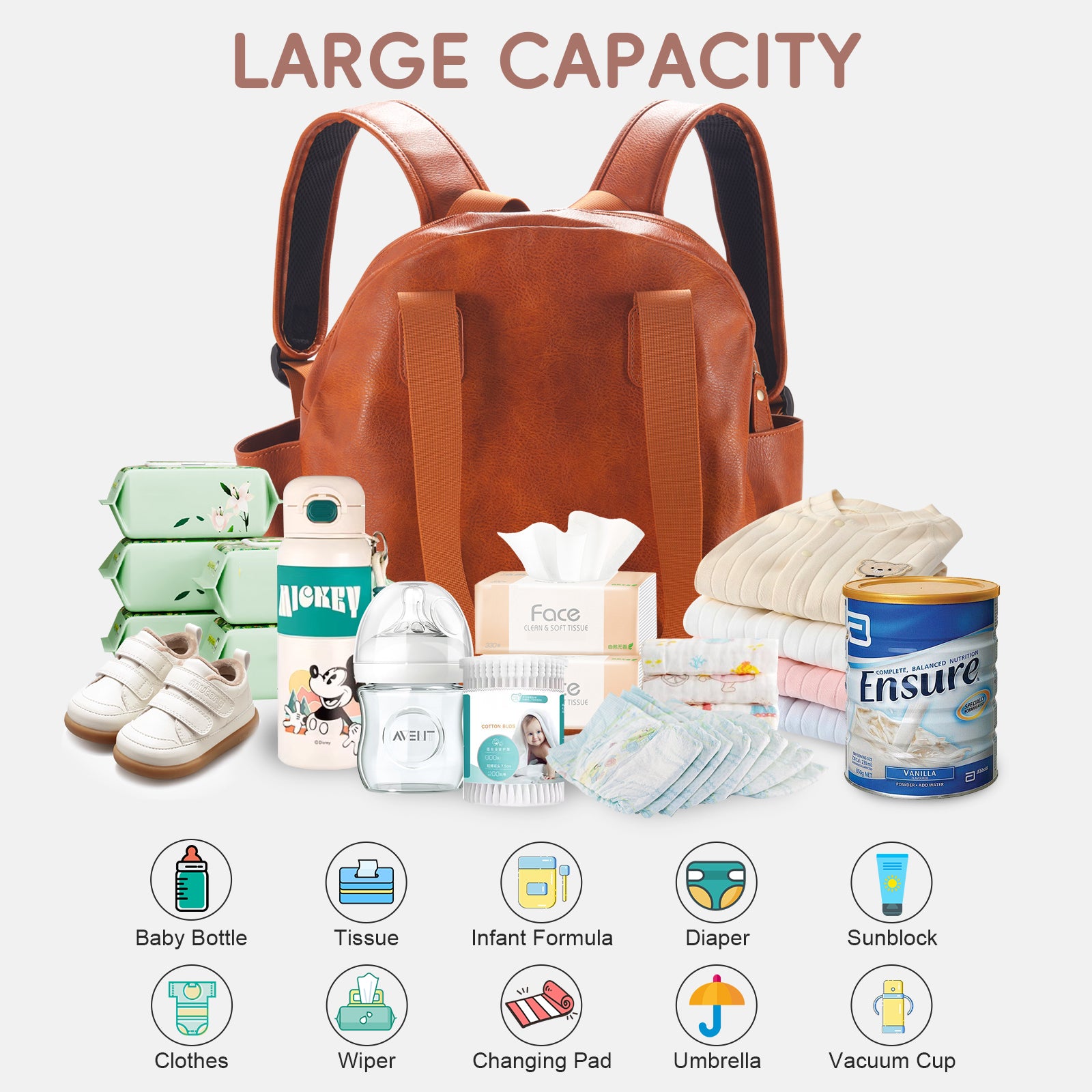 Stylish Diaper Bag Backpack