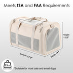 Fashion Leather Dog Carrier, Airline Approved Cat Carrier Soft Sided Pet Bag Carrier Purse