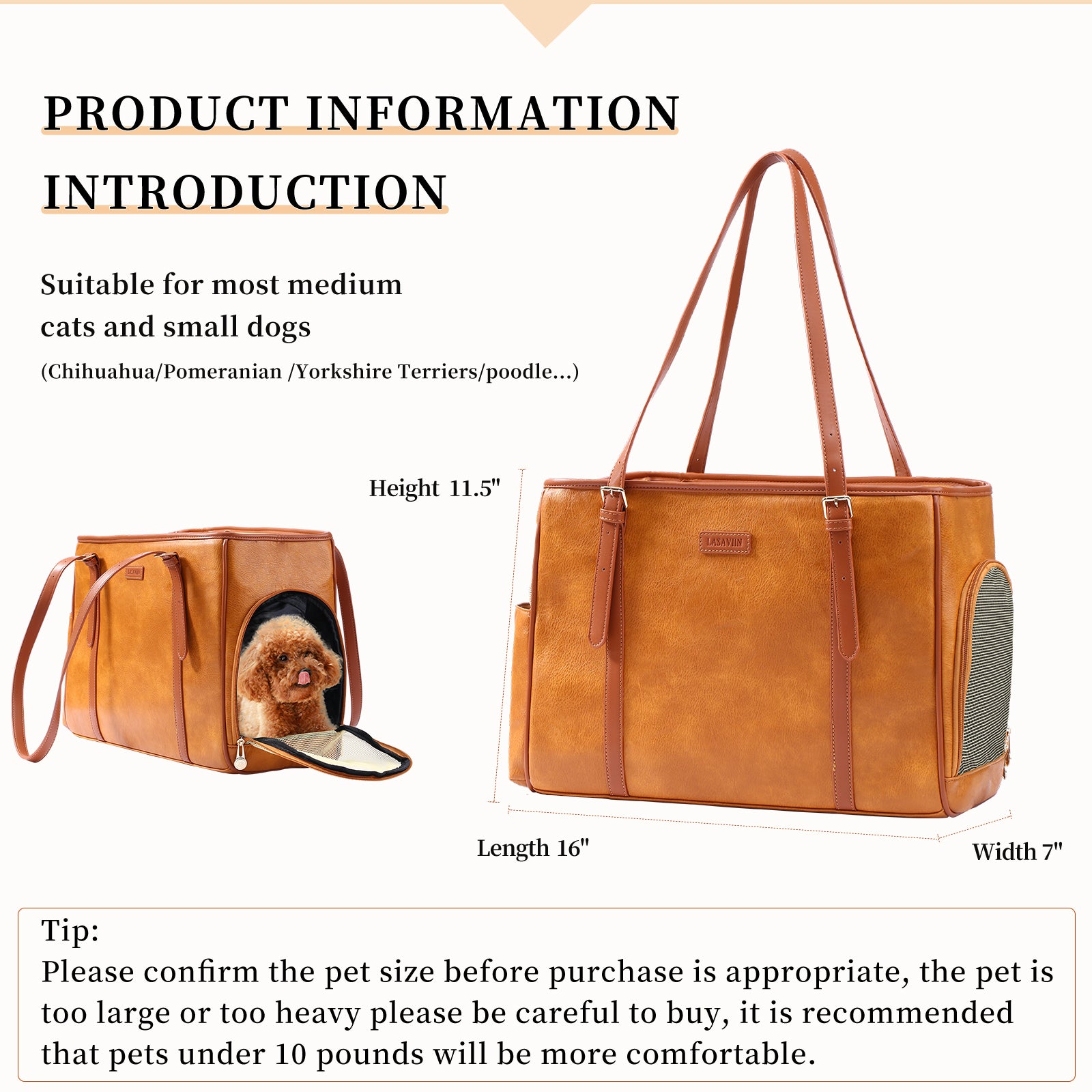 Fashion Leather Pet Carrier