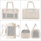 Fashion Leather Dog Carrier, Airline Approved Cat Carrier Soft Sided Pet Bag Carrier Purse