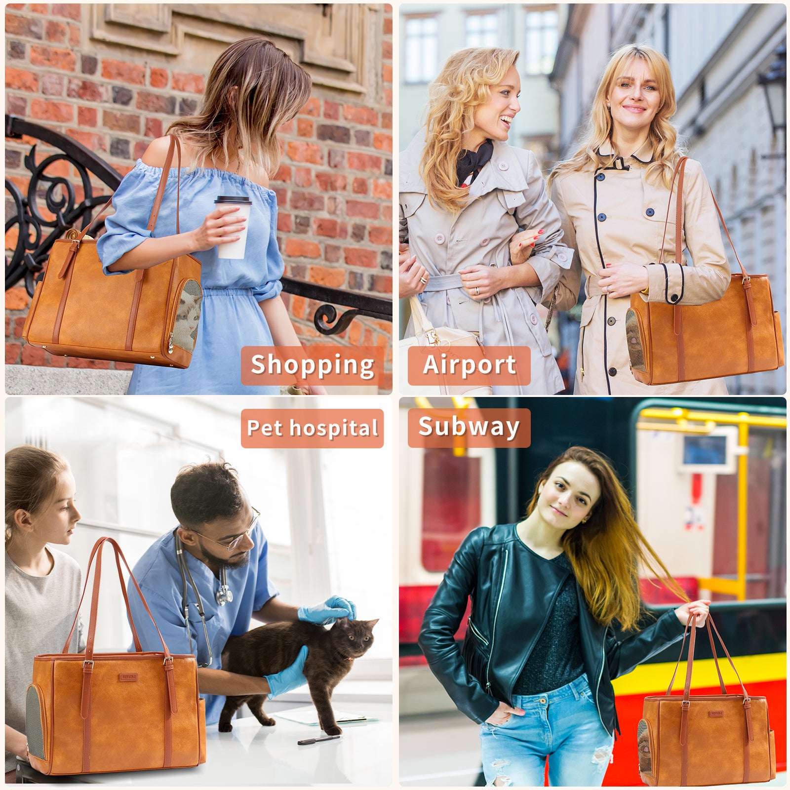 Fashion Leather Pet Carrier