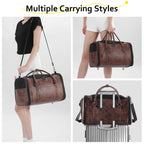Stylish Leather Pet Carrier for Small Dogs and Cats Up to 15 lbs, Airline Approved Lightweight Travel Tote