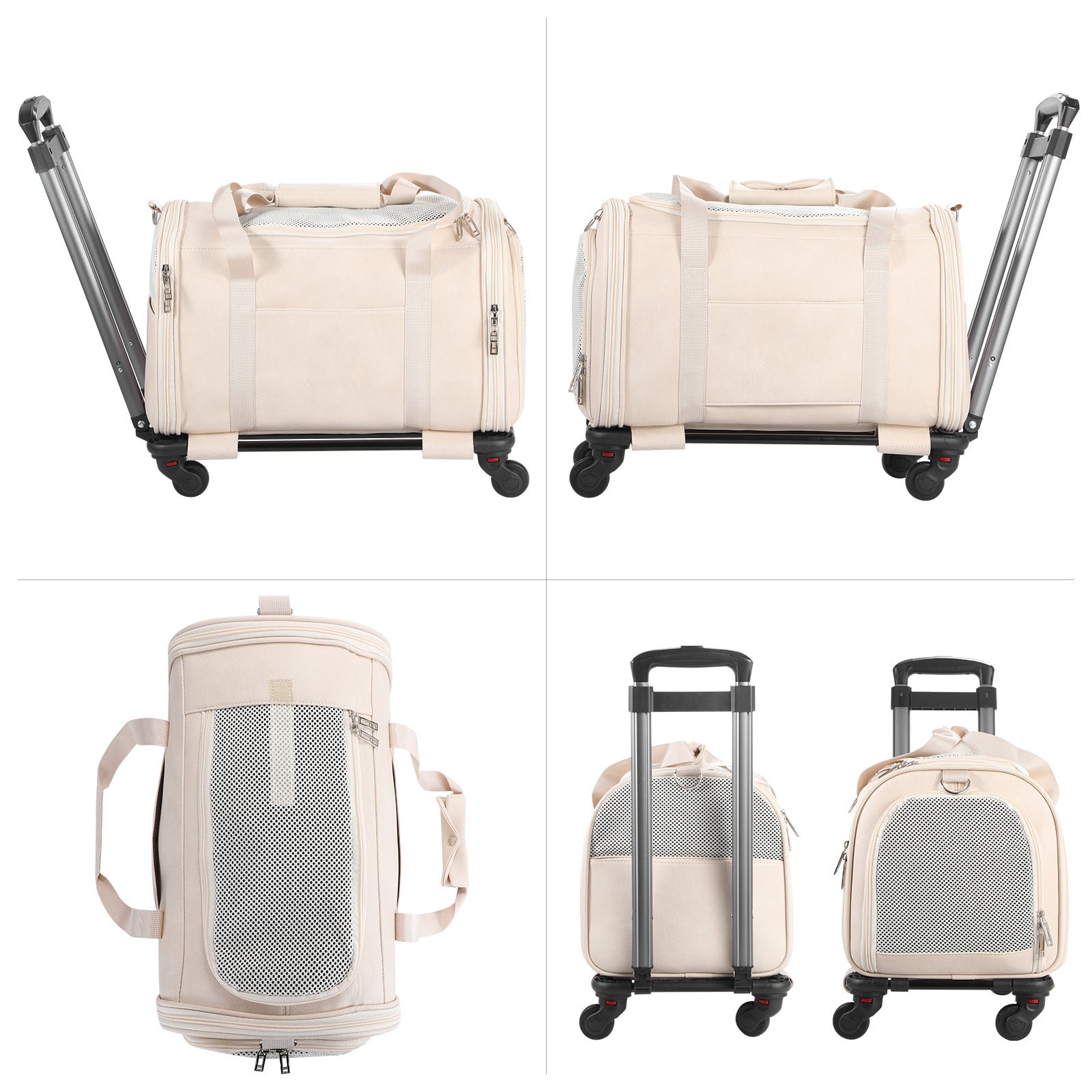Pet Carrier with Wheels, Airline Approved Travel Bag