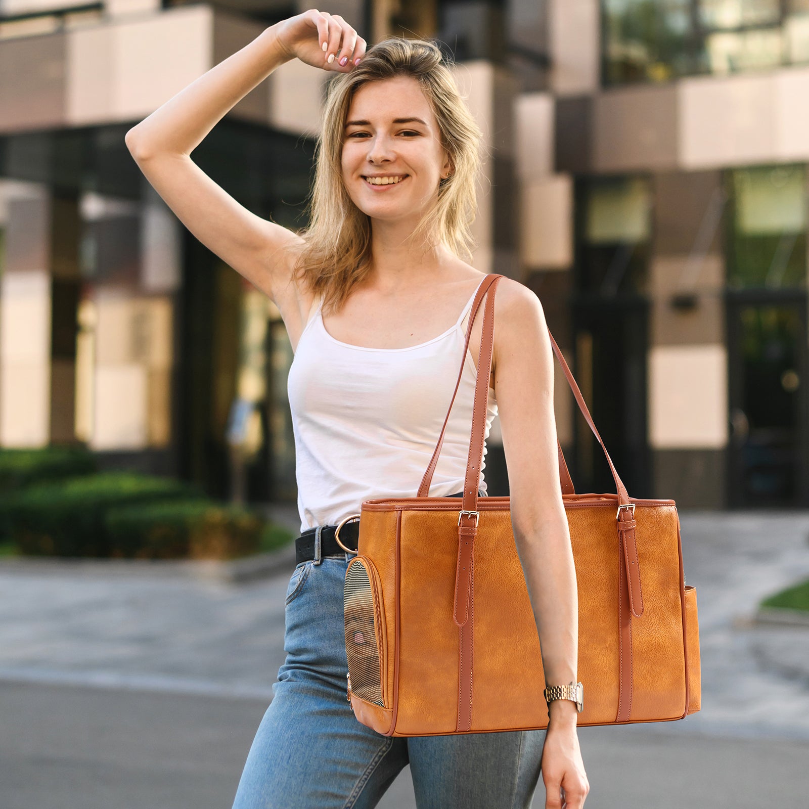 Fashion Leather Pet Carrier