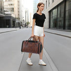Stylish Leather Pet Carrier for Small Dogs and Cats Up to 15 lbs, Airline Approved Lightweight Travel Tote
