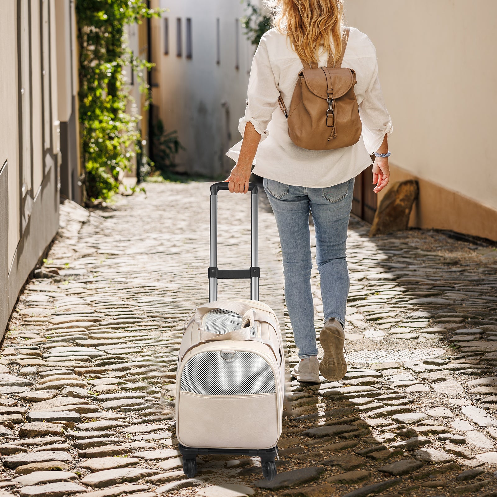 Pet Carrier with Wheels, Airline Approved Travel Bag